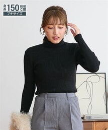 nissen | 小さいサイズ　タートルネックリブニット　低身長さん・小柄女性(ニット/セーター)
