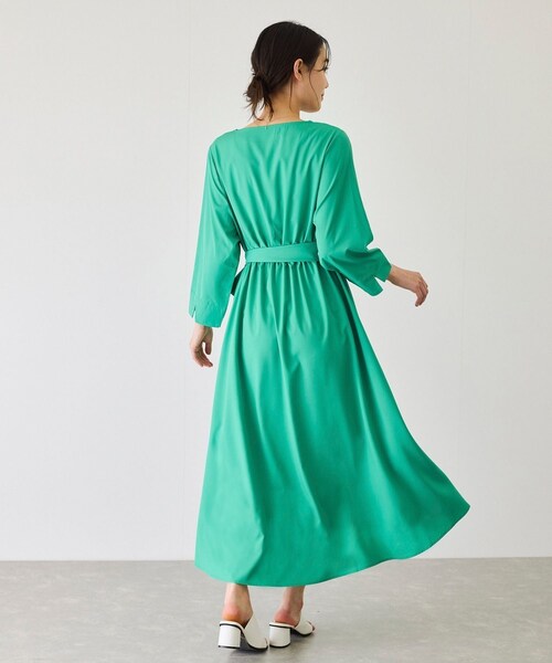 Jayro（ジャイロ）の「ウエストギャザーワンピース（ワンピース・レディース・グリーン/ネイビー/ブルー/ローズピンク・F）」の8枚目の写真