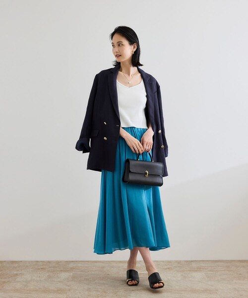 ROPE'（ロペ）の「テレコスリーブレスニットプルオーバー/洗える（ニット/セーター・レディース・ブラック/ホワイト/ブラウン・F）」の18枚目の写真