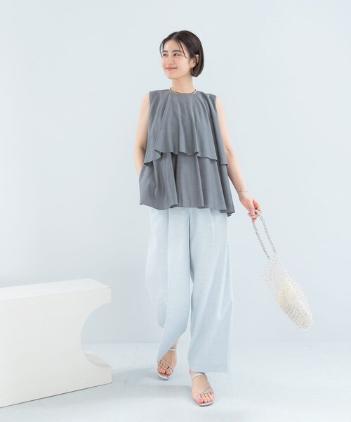 URBAN RESEARCH ROSSO（アーバンリサーチロッソ）の「レイヤードフレアブラウス（シャツ/ブラウス・レディース・CH.BLACK/BLUE/BABY PINK・Free）」の9枚目の写真