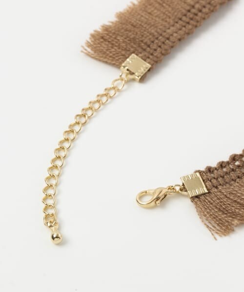 SENSE OF PLACE by URBAN RESEARCH（センスオブプレイスバイアーバンリサーチ）の「フリンジリボンチョーカー（ネックレス・レディース・MOCHA・-）」の5枚目の写真