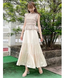 dazzlin | シャイニーティアードフレアスカート(スカート)