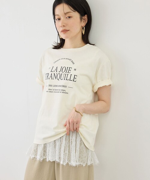 ROPE' PICNIC(ロペピクニック)の「レースドッキングタンク/着丈が選べる(タンクトップ・レディース・ホワイト・M/MT)」の14枚目の写真