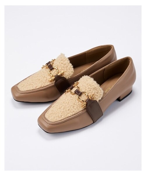 nissen（ニッセン）の「【ゆったり幅広】デザインビット付ローファーパンプス（低反発中敷）（ワイズ４Ｅ）（ローファー・メンズ・黒(スエード調)/グレージュ(スエード調)/ライム(イエロー系)(スエード調)/スモーキーブルー(スエード調)/ダークブラウン(スエード調)/黒(スムース)/コンビカラー/ネイビー×ホワイト/グレージュボア/キャメル×千鳥柄・M=23.0~23.5cm/4E/L=24.0~24.5cm/4E/LL=25.0~25.5cm/4E/3L=26.0~26.5cm/4E）」の18枚目の写真