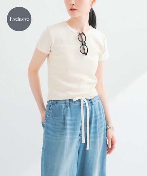 URBAN RESEARCH(アーバンリサーチ)の「『別注』Miller×URBAN RESEARCH Prib Tiny T-SHIRTS(Tシャツ/カットソー・レディース・IVORY/NVY BORDER/BLK BORDER・FREE)」の1枚目の写真