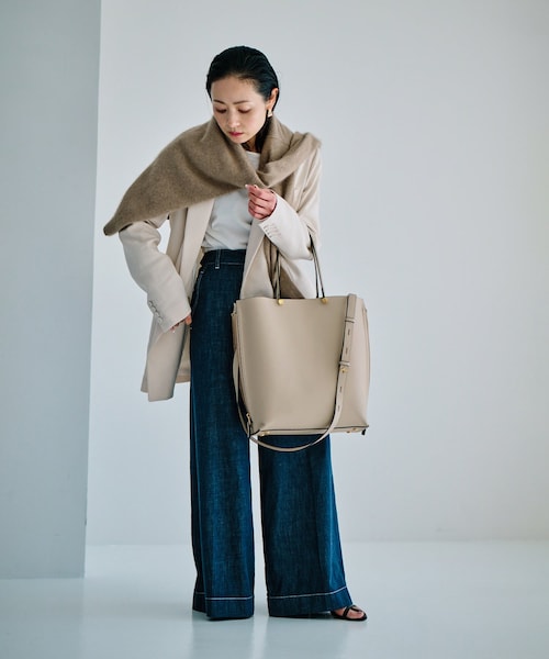 ROPE'（ロペ）の「【A4対応】【E'POR】Y BAG Large【通勤】【メディア掲載】（トートバッグ・レディース・ライトグレー/ダークブラウン/ブラック/オフホワイト/ブラウン/ベージュ系/カーキ・F）」の14枚目の写真