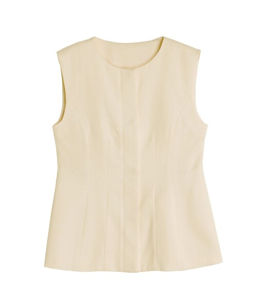 ELENDEEK（エレンディーク）の「FORM GILET（ベスト・レディース・アイボリー/ブラウン・F）」の2枚目の写真