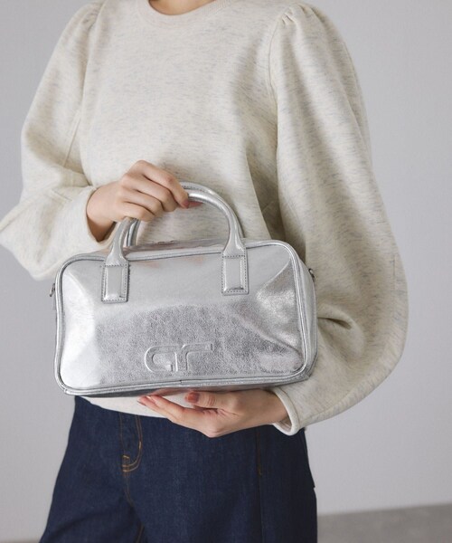 ADAM ET ROPE'（アダムエロペ）の「【サステナブル】ロゴスクエアボストンバッグ（ボストンバッグ・レディース・ブラック/ブラウン/シルバー・F）」の21枚目の写真