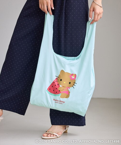 ROPE' PICNIC(ロペピクニック)の「【サンリオキャラクターズ×ROPE' PICNIC】日焼けデザイン 折りたたみエコトートバッグ(エコバッグ/サブバッグ・レディース・ラベンダー/ピンク/ローズピンク/ライトグリーン/サックス/イエロー系・F)」の15枚目の写真