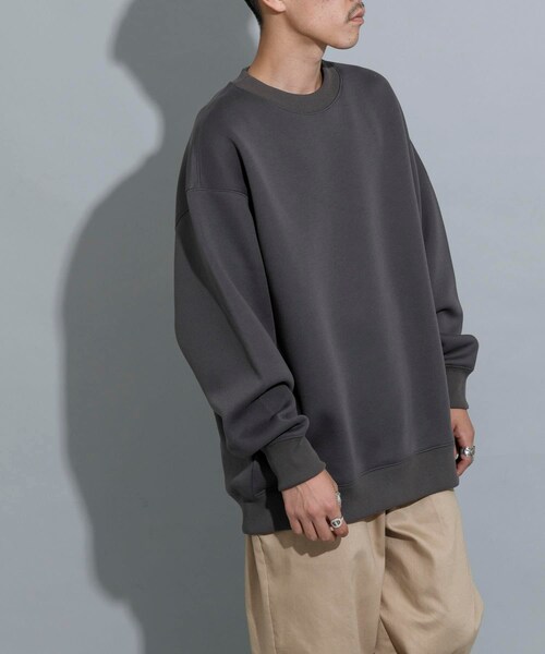 THE GOODLAND MARKET（ザグッドランドマーケット）の「『別注』MIDIUMISOLID×TGM　Recycled polyester sweat（スウェット・レディース・C.Gray/L.Beige/OFF・M/L）」の7枚目の写真