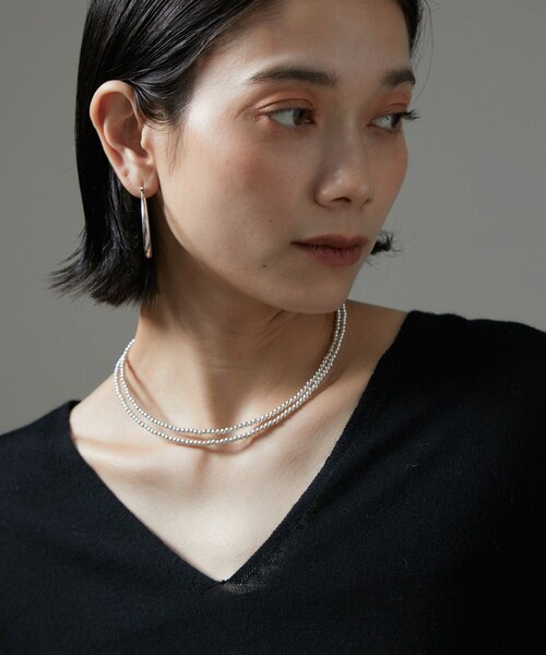 ADAM ET ROPE'（アダムエロペ）の「【J'aDoRe・店舗限定】【ERICKA NICOLAS BEGAY（エリッカニコラスビゲイ）】ナバホパールネックレス3mm/80cm（ネックレス・レディース・シルバー・F）」の21枚目の写真