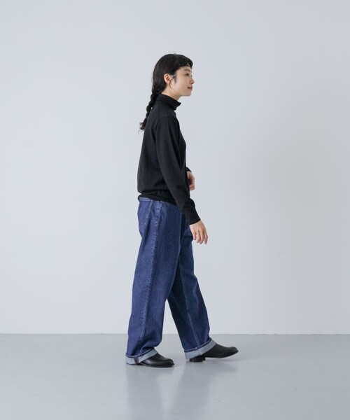 かぐれ（カグレ）の「UNDECORATED　ELASTIC BAND DENIM PANTS（デニムパンツ・レディース・INDIGO・0/1）」の10枚目の写真