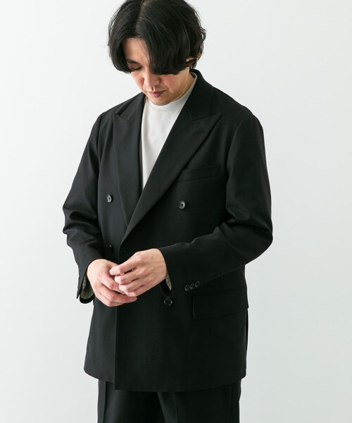 URBAN RESEARCH DOORS（アーバンリサーチドアーズ）の「『イージーケア』LIFE STYLE TAILOR　ストレッチオックスWジャケット（その他アウター・メンズ・BLACK/GRAY・S/M/L/XL）」の18枚目の写真