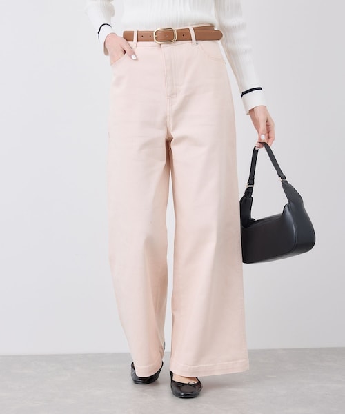 ROPE' PICNIC（ロペピクニック）の「【ウエスト革命デニム】Pinkウエストシェイプワイドデニム（デニムパンツ・レディース・ピンク・36/38/40）」の4枚目の写真