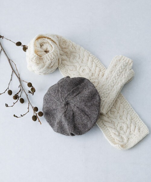 かぐれ(カグレ)の「ペルーニットベレー(ハンチング/ベレー帽・レディース・M/GRAY/BLACK・Free)」の9枚目の写真