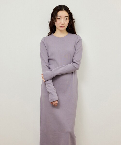 ADAM ET ROPE'（アダムエロペ）の「BOTANICAL DYED  DRESS（ワンピース・レディース・チャコール/キナリ/ラベンダー・1/2）」の9枚目の写真