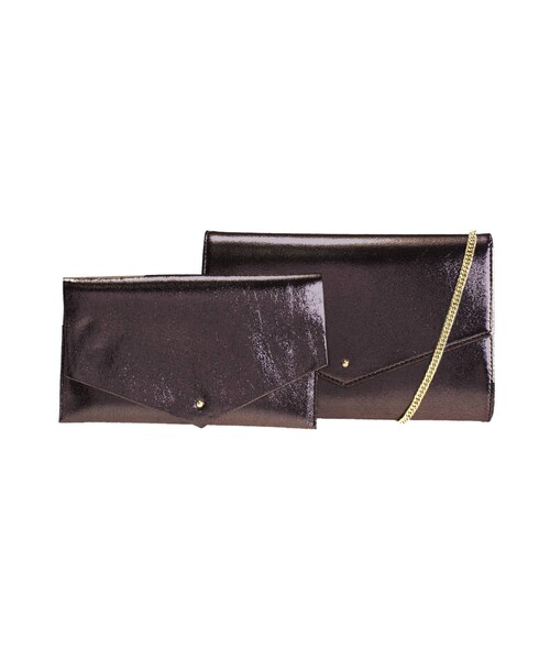 LAGUNAMOON（ラグナムーン）の「LADY シャインクラッチBAG（クラッチバッグ・レディース・ブラック/ミントグリーン/ゴールド/ブロンズ・F）」の4枚目の写真