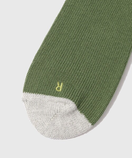 ADAM ET ROPE'(アダムエロペ)の「【Little Yarmouth/リトルヤーマス】Utility Rib Sox(ソックス/靴下・メンズ・ブラック/ホワイト/オリーブ・F)」の9枚目の写真