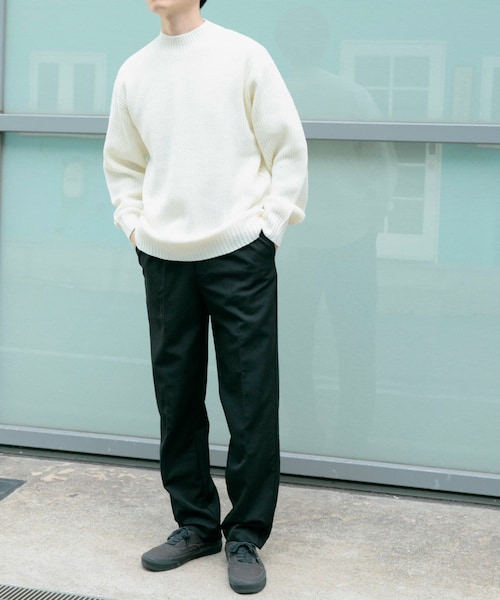 ITEMS URBANRESEARCH（アイテムズ アーバンリサーチ）の「マシンウォッシャブル 片畦モックネックニット（ニット/セーター・メンズ・IVO/CML/GRN/BLU/BLK・M/L）」の10枚目の写真