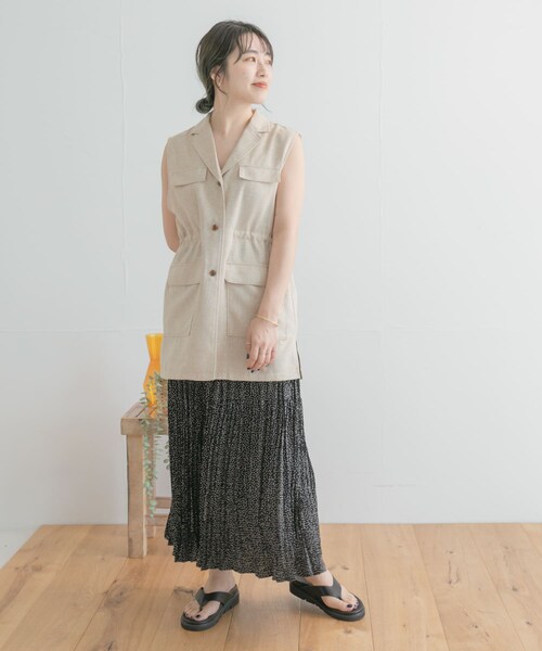 ITEMS URBANRESEARCH（アイテムズ アーバンリサーチ）の「ミリタリーベスト（ベスト・レディース・GRN/BEG/BLK・FREE）」の18枚目の写真