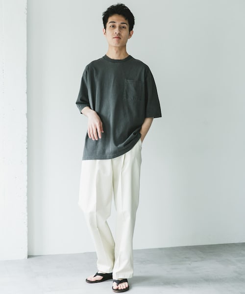 URBAN RESEARCH DOORS（アーバンリサーチドアーズ）の「ピグメントダイ半袖Tシャツ（Tシャツ/カットソー・メンズ・BLUE/L.GRAY/BURGUNDY/INK BLACK・M/L/XL）」の11枚目の写真