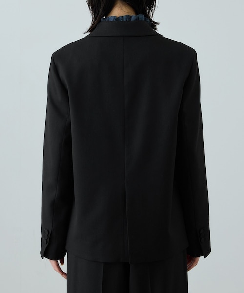 ROPE'（ロペ）の「トリアセツイル シングルテーラードジャケット(デニムライク)/セットアップ対応（テーラードジャケット・レディース・ブラック/ネイビー系・36/38）」の21枚目の写真