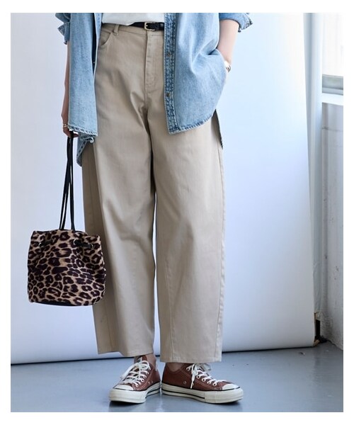 nissen（ニッセン）の「すごのびストレッチツイルカーブパンツ（ゆったりヒップ）＜大きいサイズ有＞（パンツ・レディース・黒/カーキ/ライトベージュ/モカチャコール・S/M/L/LL/3L/4L/5L/6L/8L/10L）」の8枚目の写真