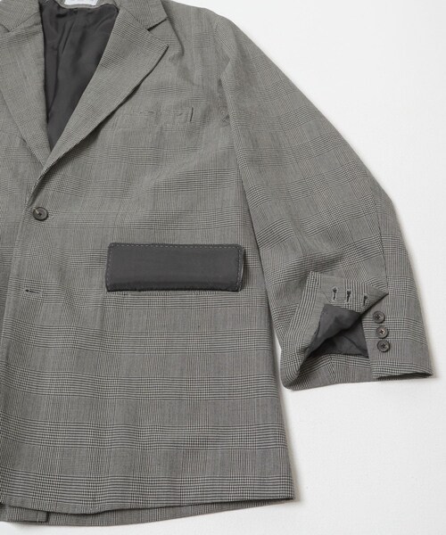 URBAN RESEARCH（アーバンリサーチ）の「new basic　HIGH TWIST WOOL SINGLE JACKET（テーラードジャケット・メンズ・BLACK/CHECK・M/L/XL）」の12枚目の写真