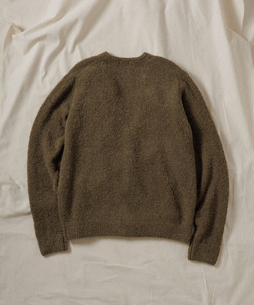 ADAM ET ROPE'（アダムエロペ）の「【WILD LIFE TAILOR】LOOP YARN CARDIGAN（カーディガン/ボレロ・メンズ・ブラック/オリーブ/ブルー系・L/M）」の9枚目の写真