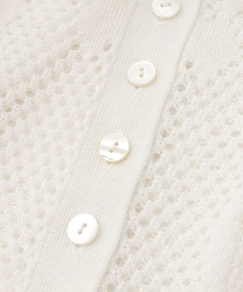 ADAM ET ROPE'(アダムエロペ)の「【サステナブル】クロシェニットシャツ(シャツ/ブラウス・レディース・ブラック/ホワイト・F)」の15枚目の写真