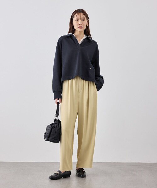 ROPE' PICNIC（ロペピクニック）の「スキッパースウェット（スウェット・レディース・ライトグレー/ホワイト/ネイビー/クリーム系・F）」の16枚目の写真