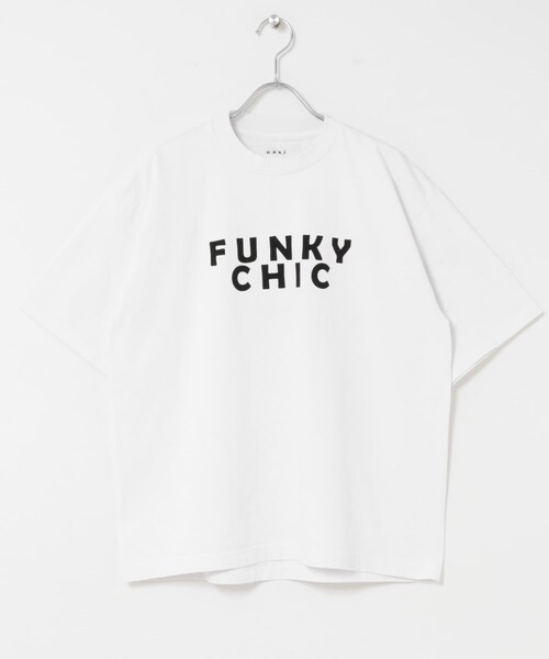 かぐれ（カグレ）の「『別注』HARi×かぐれ　FUNKY CHIC T-SHIRTS（Tシャツ/カットソー・レディース・WHITEBLACK/WHITEBLUE・1）」の4枚目の写真