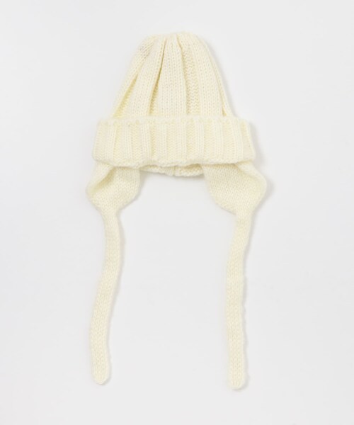 ITEMS URBANRESEARCH（アイテムズ アーバンリサーチ）の「フライトニットキャップ（ニットキャップ/ビーニー・レディース・OFF/BLK・-）」の6枚目の写真