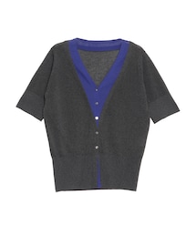 ELENDEEK | COLOR LAYERED HALF SLEEVES KT(ニット/セーター)