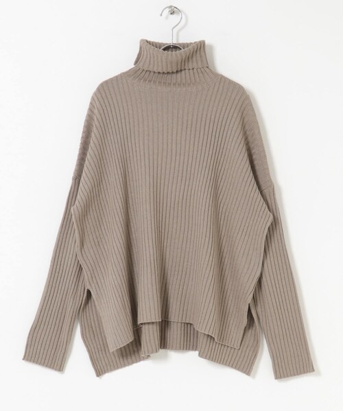 URBAN RESEARCH ROSSO（アーバンリサーチロッソ）の「マシーンウォッシュ ワイドリブニット（ニット/セーター・レディース・GRAY/L/BLUE/MOCHA・Free）」の19枚目の写真