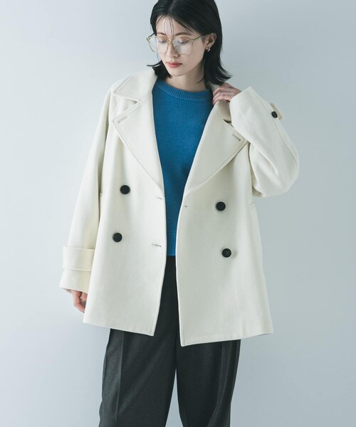 URBAN RESEARCH（アーバンリサーチ）の「スーパー100メルトンPコート（その他アウター・レディース・OFF/D.NAVY/CHARCOAL・FREE）」の11枚目の写真