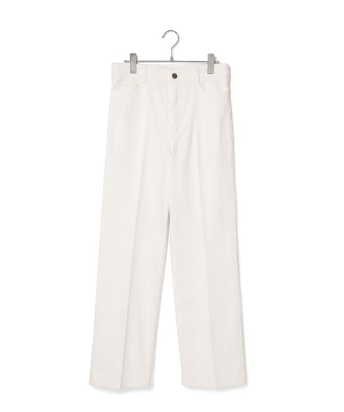 ROPE'（ロペ）の「シルク混リアクティブデニムセンタープレスパンツ（デニムパンツ・レディース・ホワイト/ネイビー・36/38/40）」の2枚目の写真