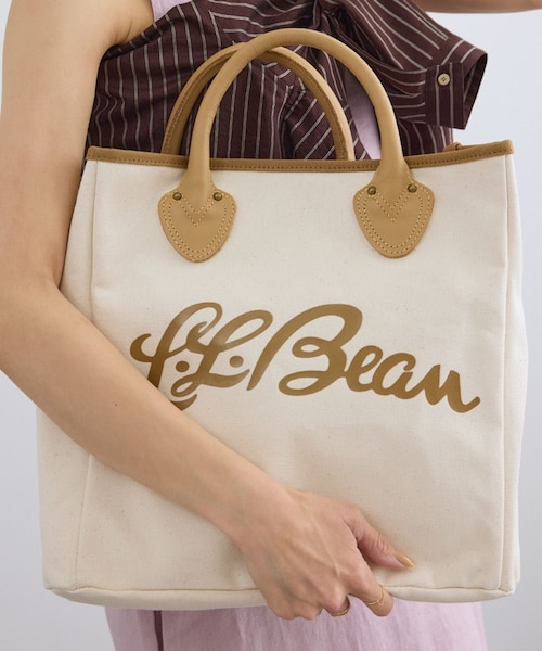 ADAM ET ROPE'(アダムエロペ)の「【L.L.Bean for SALON(エル・エル・ビーン)】別注スクエアトートバッグ(トートバッグ・レディース・キナリ/ベージュ系・F)」の18枚目の写真
