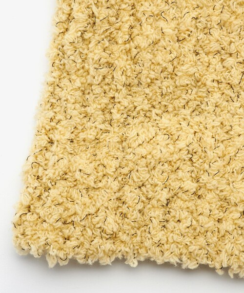 ADAM ET ROPE'（アダムエロペ）の「【J'aDoRe限定】【KIJIMA TAKAYUKI(キジマ タカユキ)】FUR KNIT BALACLAVA（ニットキャップ/ビーニー・レディース・ブラック/モスグリーン/イエロー・F）」の7枚目の写真