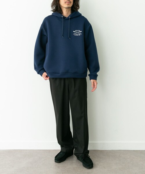 URBAN RESEARCH Sonny Label（アーバンリサーチサニーレーベル）の「カレッジプリントダンボールパーカー（パーカー・メンズ・アイスグレー/チャコール/ネイビー・M/L）」の9枚目の写真