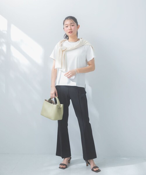URBAN RESEARCH ROSSO（アーバンリサーチロッソ）の「UVカットアイスコットンカットソー（Tシャツ/カットソー・レディース・OFF/BLACK/MINT GREEN・Free）」の6枚目の写真