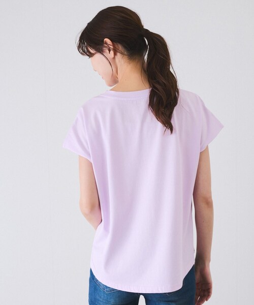 Jayro（ジャイロ）の「パール付きプリントロゴTシャツ（Tシャツ/カットソー・レディース・ブラック/ホワイト系/ネイビー/ラベンダー・M）」の21枚目の写真