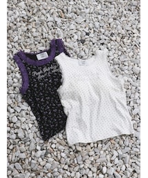 jouetie | レースラインストーンロゴタンクトップ(タンクトップ)