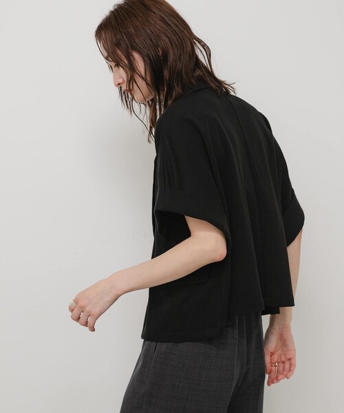 SENSE OF PLACE by URBAN RESEARCH(センスオブプレイスバイアーバンリサーチ)の「ミラノクロップドジャケット(テーラードジャケット・レディース・IVORY/BLACK/BROWN・One)」の14枚目の写真