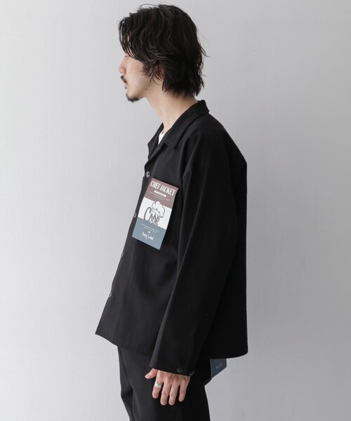 URBAN RESEARCH Sonny Label（アーバンリサーチサニーレーベル）の「CHEF JACKET（カバーオール・メンズ・カーキ/アイボリー/ブラック/ブラウン/ヒッコリー/オンブレ/グレージュCH・M/L）」の16枚目の写真