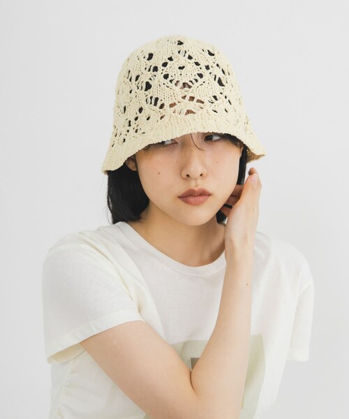 KBF（ケイビーエフ）の「クロシェベルHAT（ハット・レディース・CUSTARD/BLACK・One）」の14枚目の写真