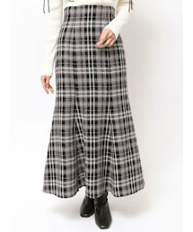 MERCURYDUO | オリジナルロービングチェックマーメイドスカート(スカート)