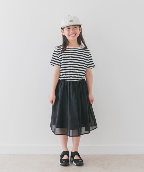 URBAN RESEARCH DOORS(アーバンリサーチドアーズ)の「『親子リンク』『UR TECH』ボイルドッキングワンピース(KIDS)(ワンピース・キッズ・BORDER/PINK・105/120/135)」の10枚目の写真