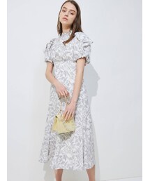 MERCURYDUO | ボタニカルフラワーパフスリーブワンピース(ワンピース)