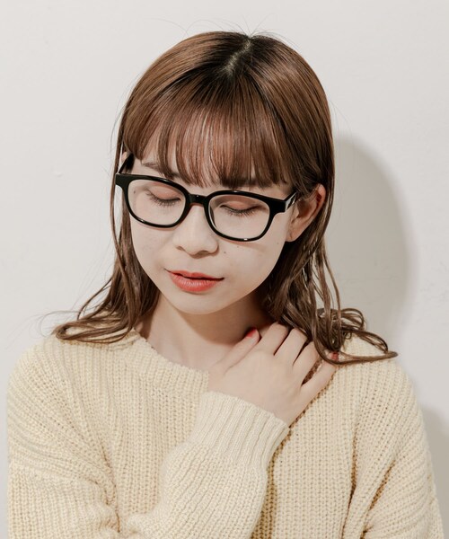 SMELLY（スメリー）の「ウェリントンタイプダテメガネ（メガネ・レディース・BLK/DEMI・-）」の6枚目の写真